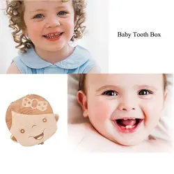 Spanish Baby Wood Organizer Milk Teeth Storage Collect Teeth Box