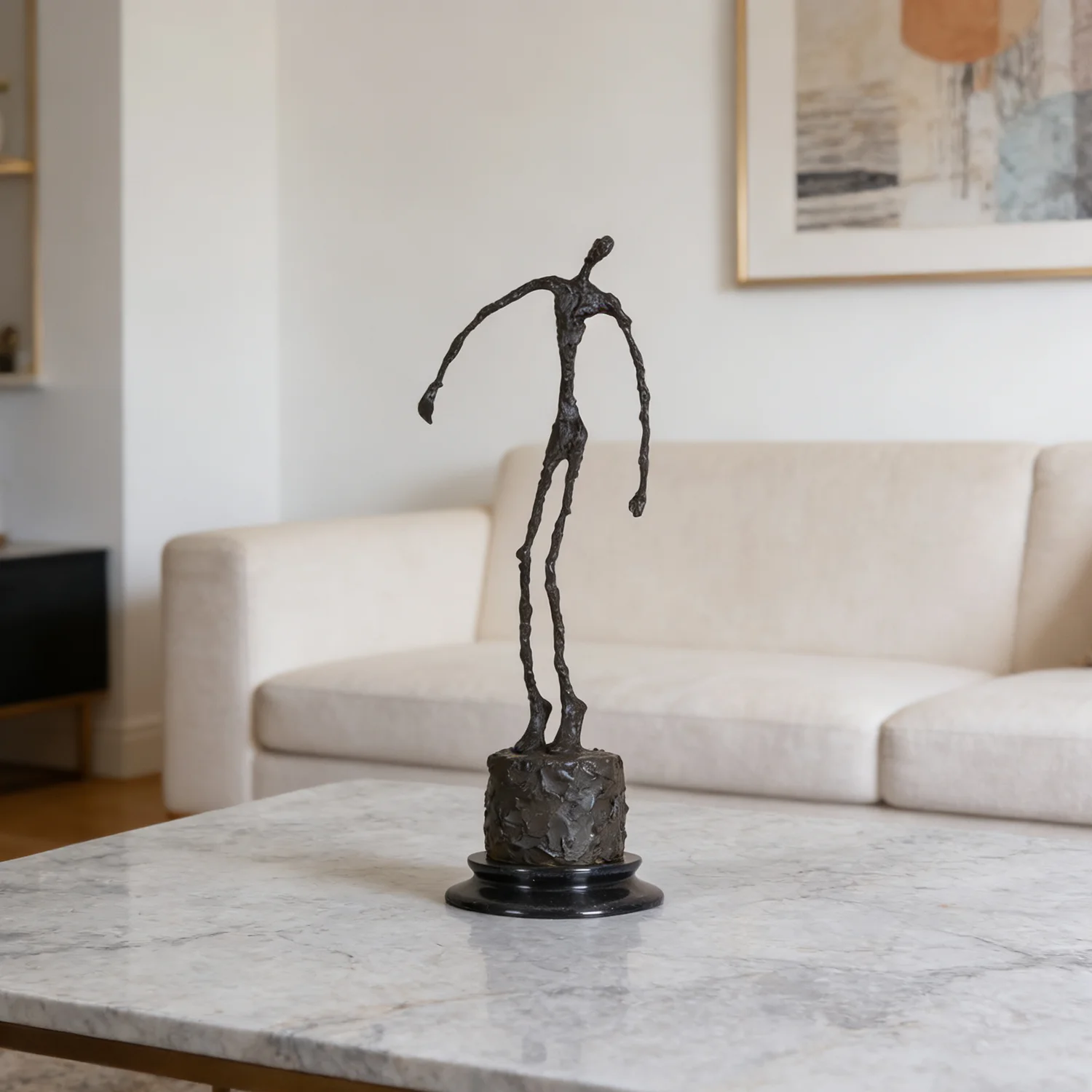 Bronze Giacometti Art Falling Man Statue Famous Abstract Sculpture Replica Handicrafts for Home Decoration Festival Gift
