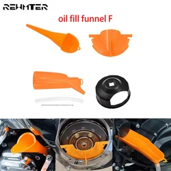 Motorcycle Primary Case Oil Fill Funnel Oil Filter Cover Funnel Set For Harley Touring Dyna Sportster XL883 Softail Fat Boy FLHT