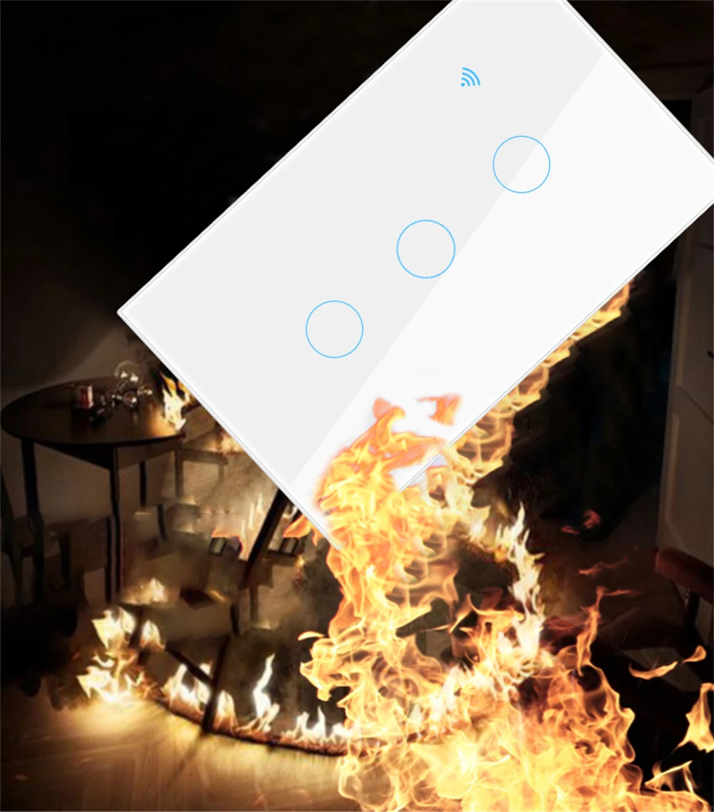 1/2/3/4 gang TUYA WiFi Smart Touch Switch Home Wall Button for Alexa and Google Home Assistant