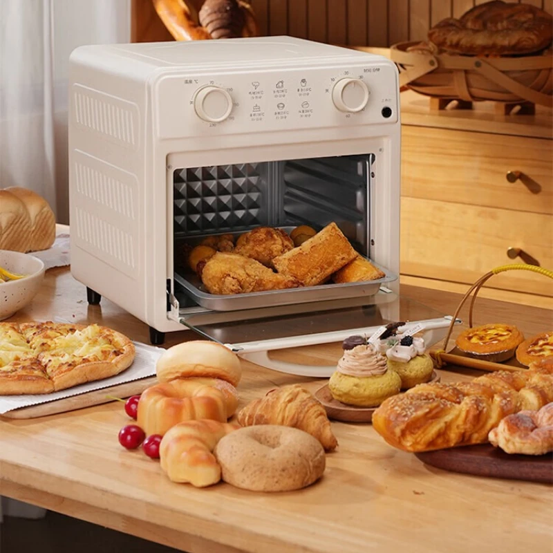 13L Air Fryer Toaster Oven Combo, Micro-Steam Low-Oil No-Turn Dual-Layer, Bake Broil Roast Even Heat Durable for Home Cooker