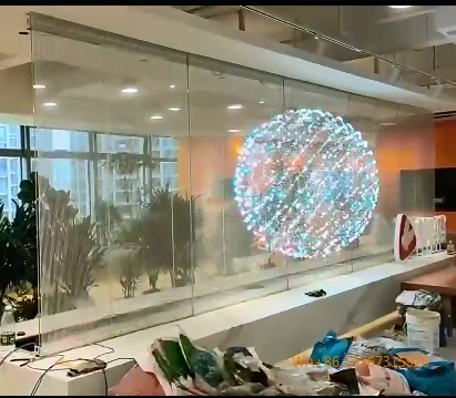 

P10/P20 Ultra High Transparency Flexible LED Display Indoor Transparent Panel