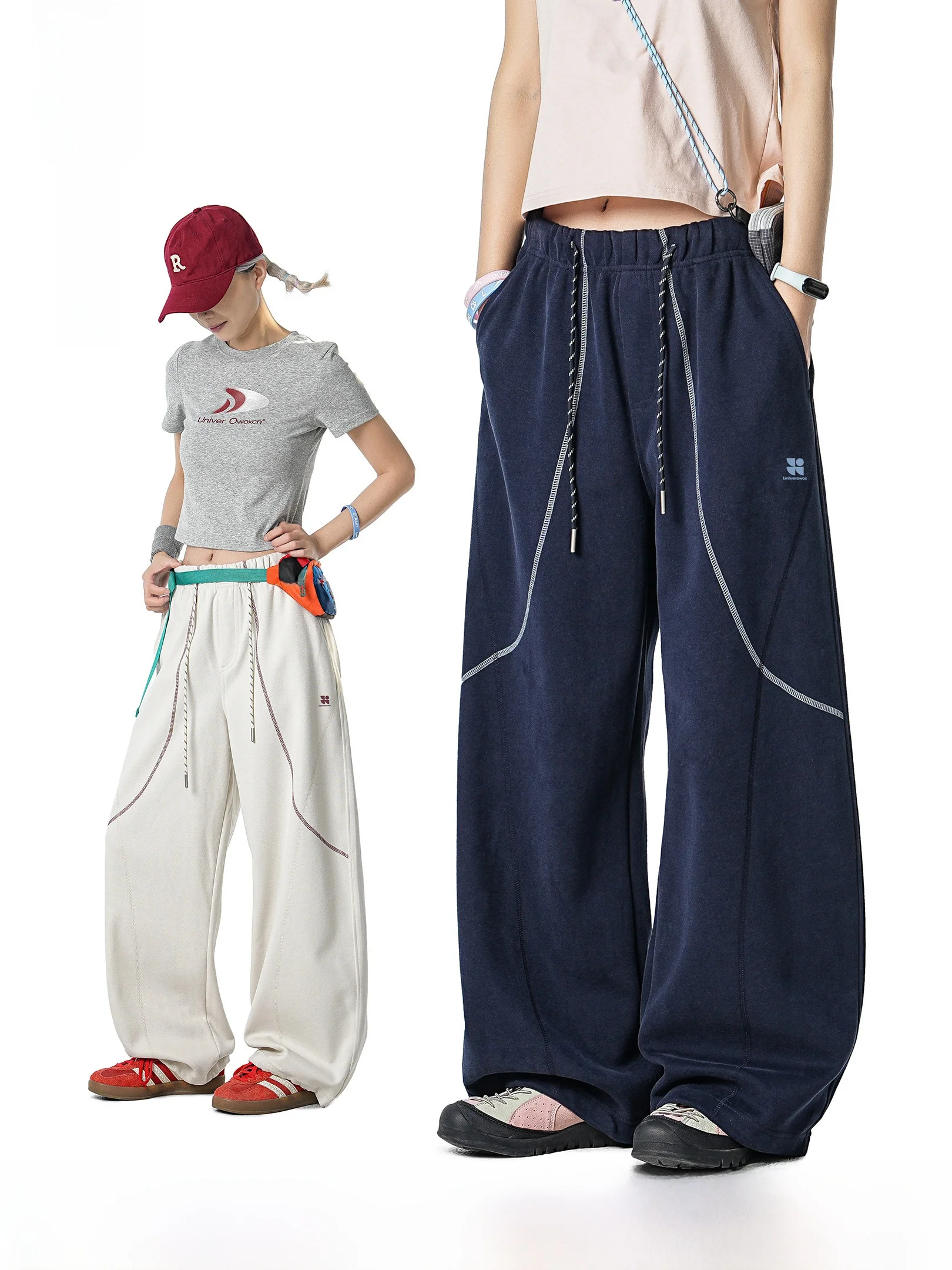 

Спортивные брюки OWOX American Lazy Loose Feeling для женщин, прямые, повседневные, для активного отдыха, весенний сезон