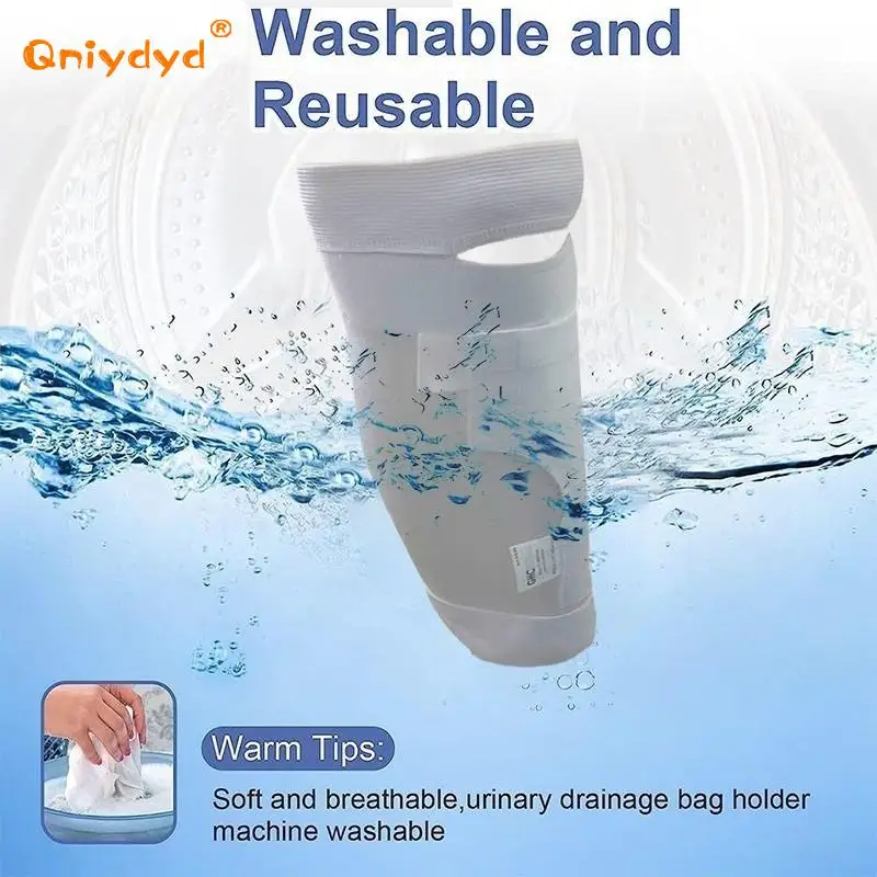 Leg Sleeve Urine Bag Holder, Washable Breathable Catheter Elastic Band Urine Drainage Bags Strap Holder Calf Urinary Cover Belt