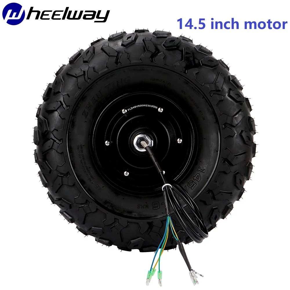 Electric Bike Motor Trolley Wheelbarrow Gear Hub Motor, 14.5 Inch, 24V, 36V, 48V, 350W, 500W, 40 N.M, Off Road Tires