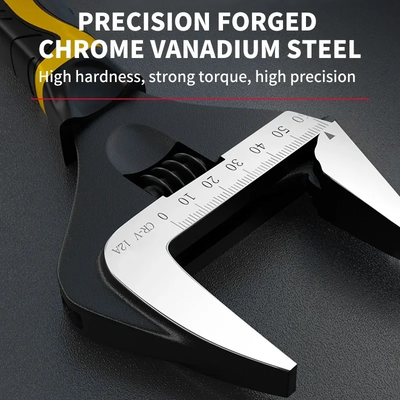 High Quality Stainless Steel Adjustable for Household Bathroom Plumbing Repair Tool Wrench Universal Spanner Large Open