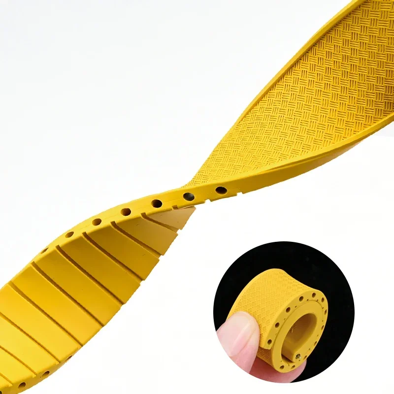 20mm 22mm New FKM Strap Quick Release Fluoro Rubber Universal Watch Band Stainless Steel Folding Buckle Bracelet Accessories image 4