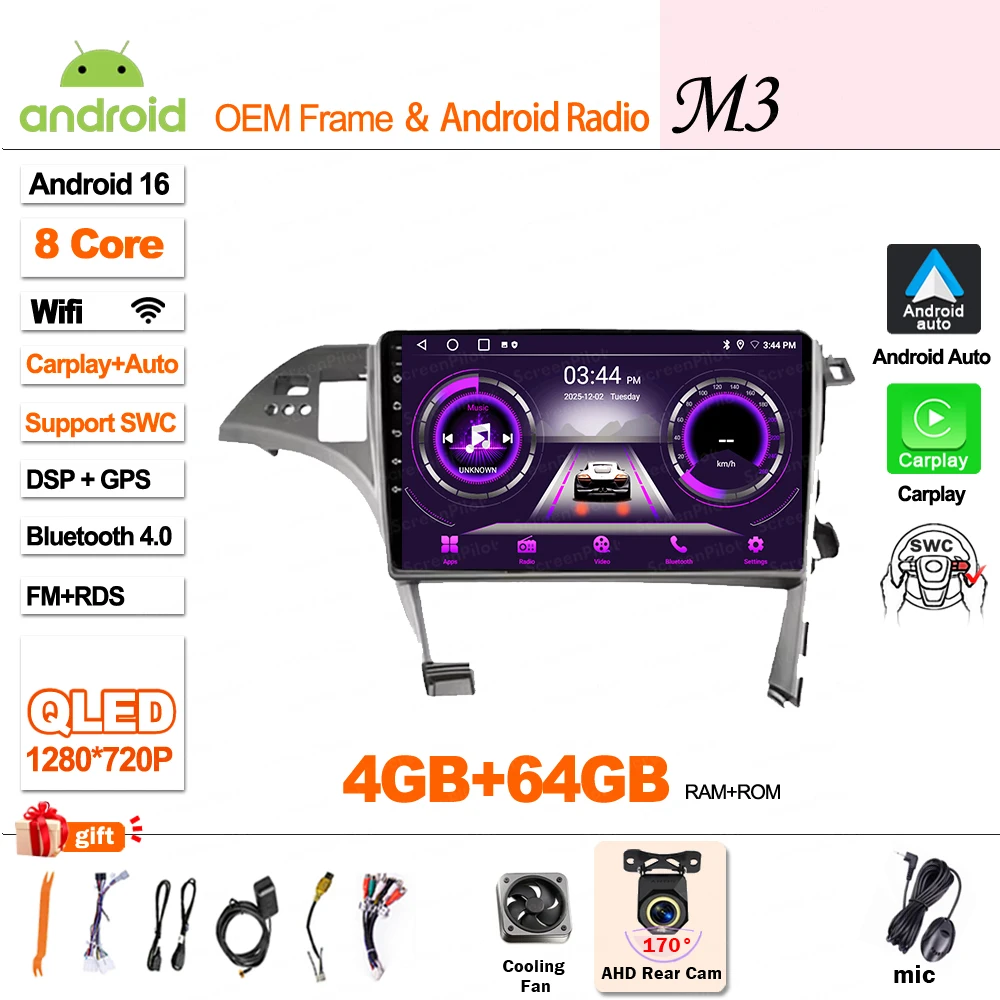 Android 16 Voor Toyota Prius 3 XW30 2009 - 2015 Stereo Head Unit Multimedia Video Player GPS Navigatie Bluetooth 8 Core Wifi 5G