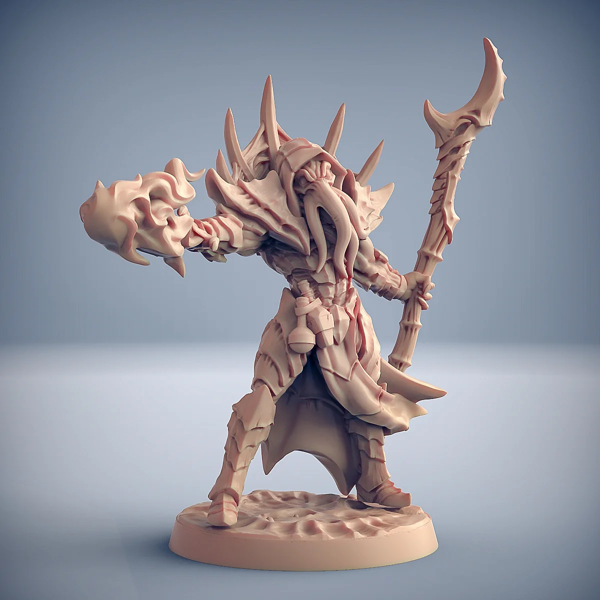 Modelos microscópicos de impresión 3D, modelo de pieza de juego de mesa Dnd, Predator Eye, Demon, Octopus, Lord