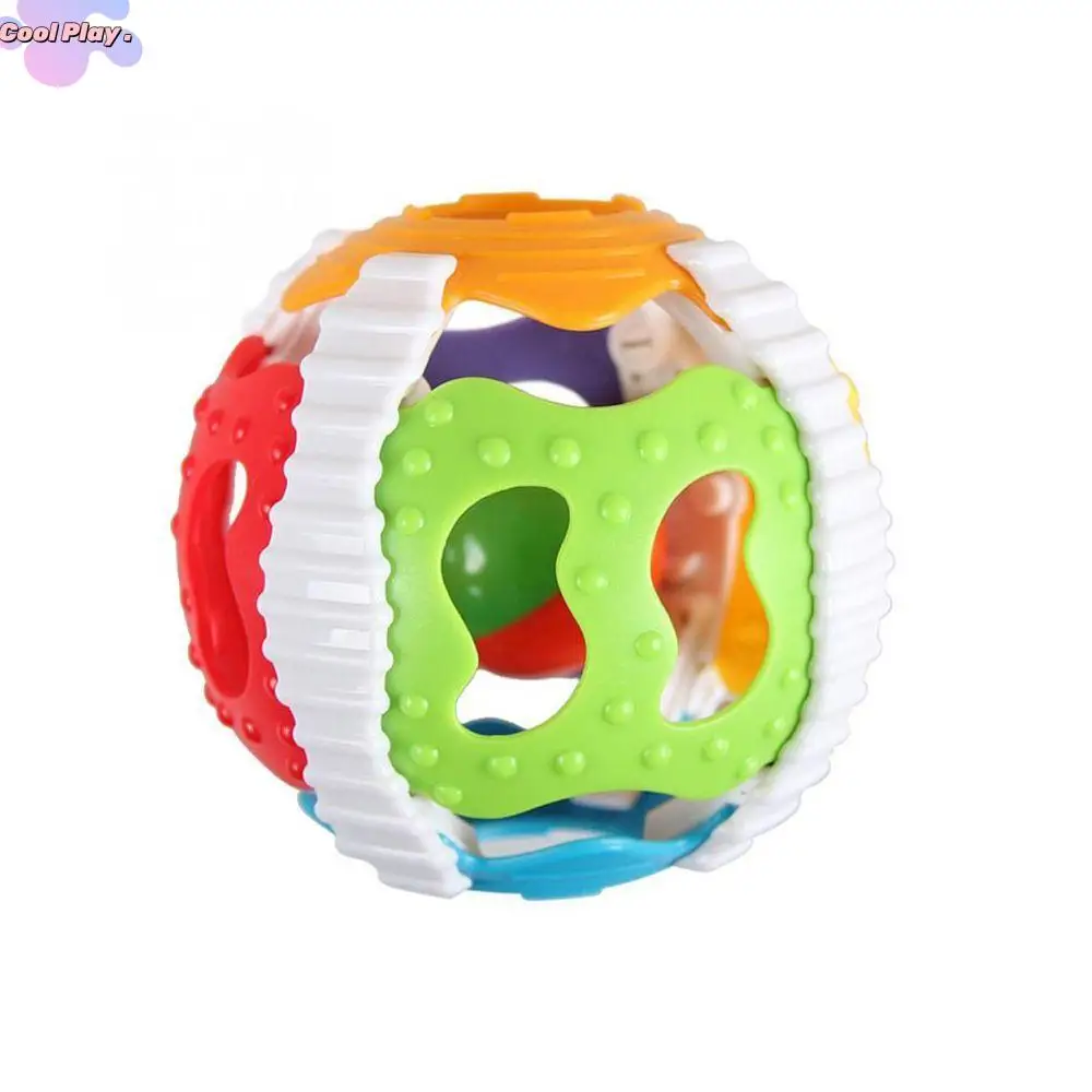 

Safty Educational Toys Puzzle Ball Toy Gripping Rattle Handbell Baby Rattle