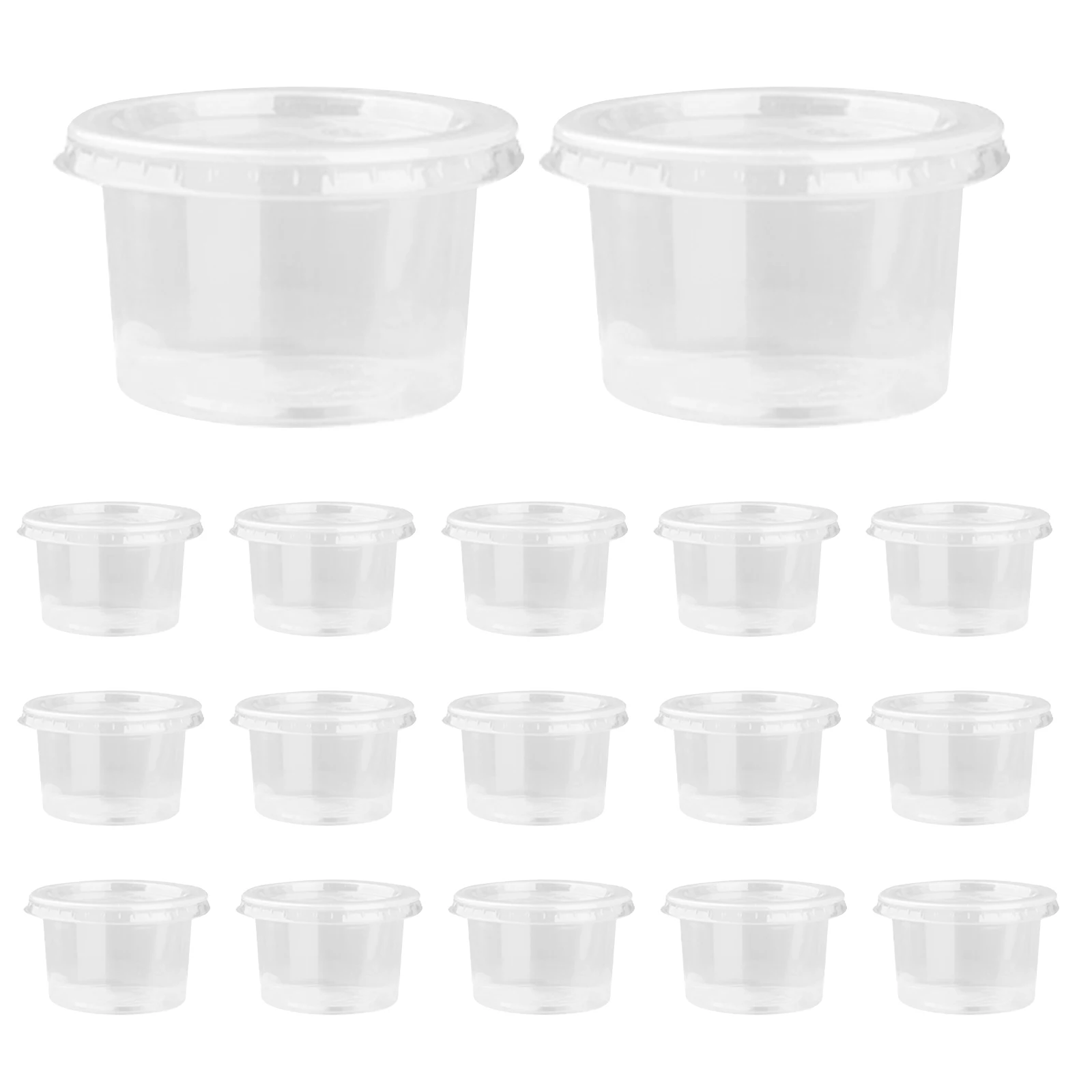 

100pcs 140Ml Disposable Plastic Portion Cups Clear Food Grade Containers For Jelly Yogurt Mousse Sauce Dessert With Lids Pudding