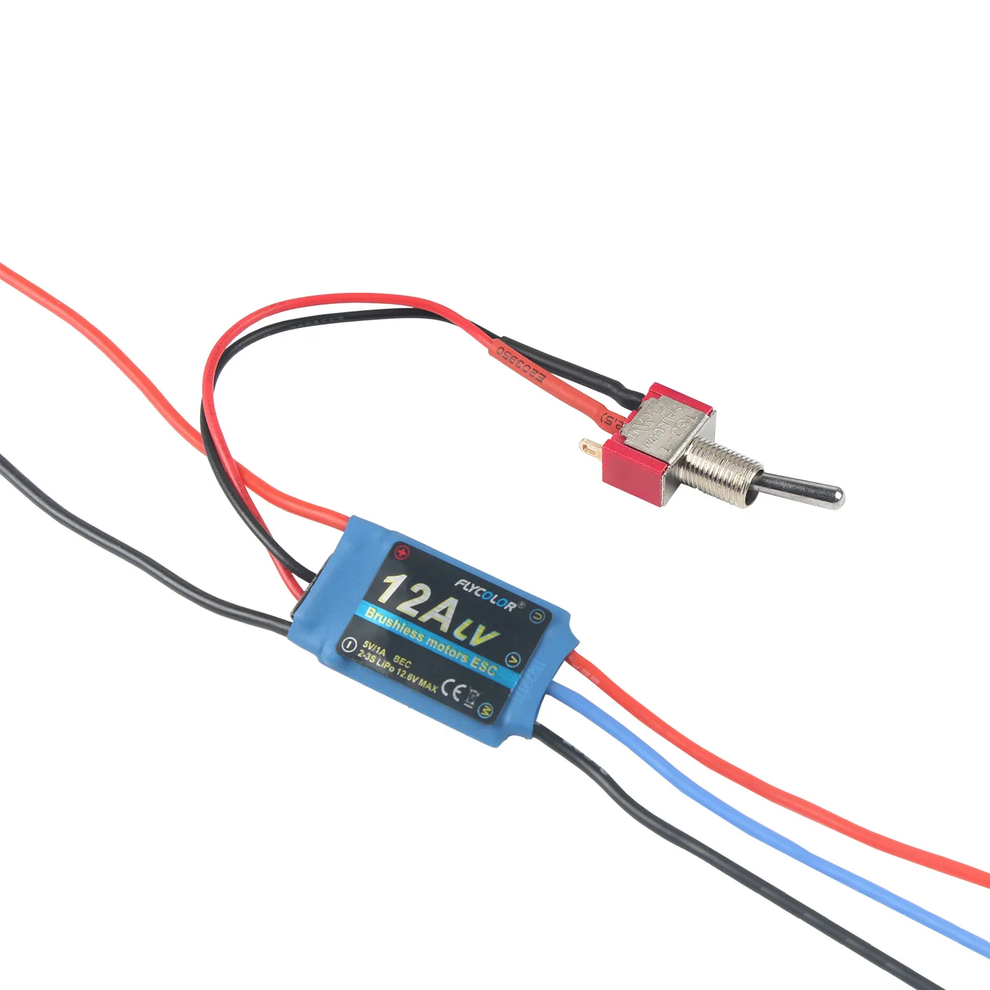 

FATJAY FLYCOLOR 12A 2-3S ESC с переключателем, электронный регулятор скорости без дроссельной заслонки для лабораторного тестирования бесщеточного двигателя