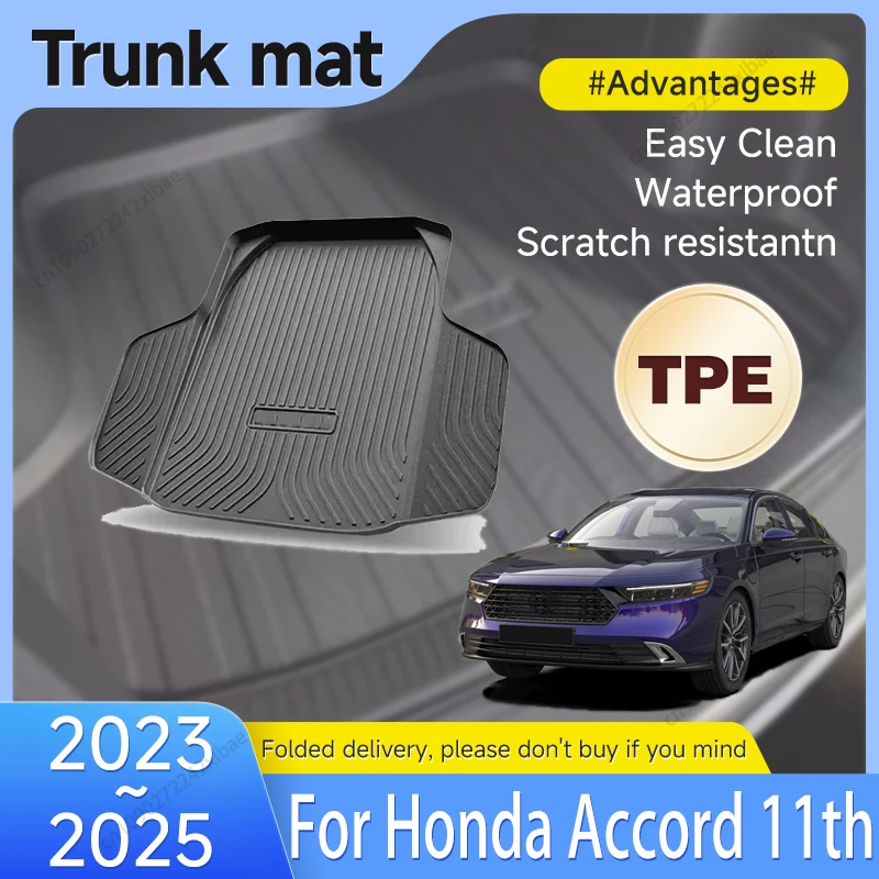 

Коврик в багажник автомобиля CY, водонепроницаемый, износостойкий, с защитой от царапин, подкладка-подушка для хранения, аксессуары для Honda Accord 11-го поколения 2023~2025