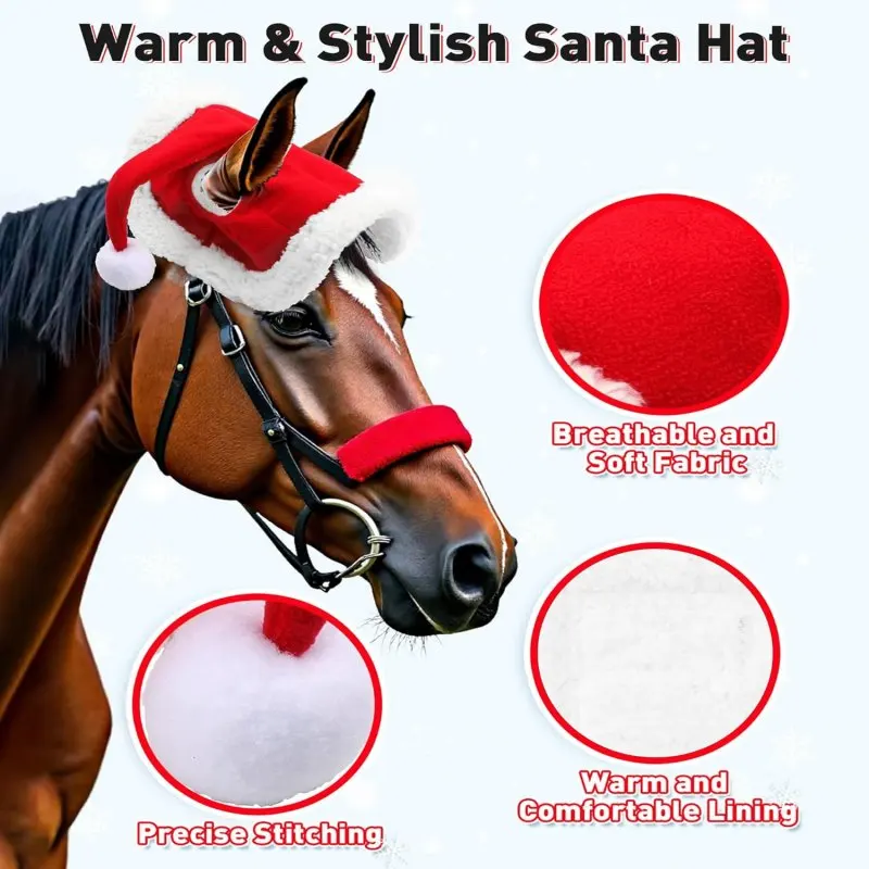 6 Pcs Horse Christmas Horse Leg Wraps Standing Wraps for Horses Leg Wraps Loose Christmas Parades Horse Costume Accessories