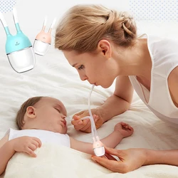 Aspirador Nasal para bebé, limpiador de nariz, accesorios para bebés, Kit de higiene para recién nacidos, inhalador de moco para nariz y goteo, artículos de cuidado saludable para niños