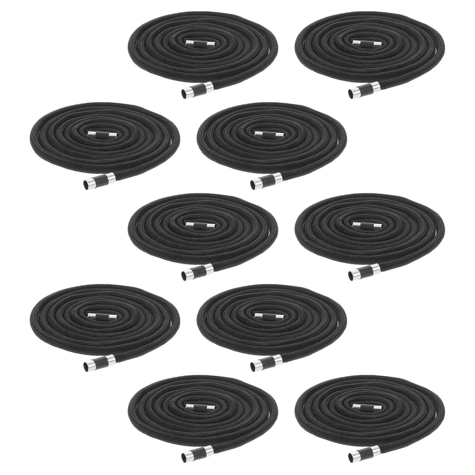 

10 Pcs Black Round Drawstring Cord Polyester Pants Sweat Trousers Strings Replacement Hoodie Clothes String Repair Craft Making