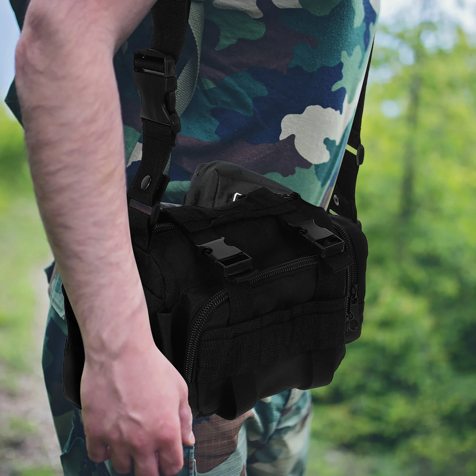 Multifunctional Waist Pack Outdoor Sports Camera Bag Lightweight Durable Oxford Cloth Fanny Pack Large Capacity Adjustable Strap