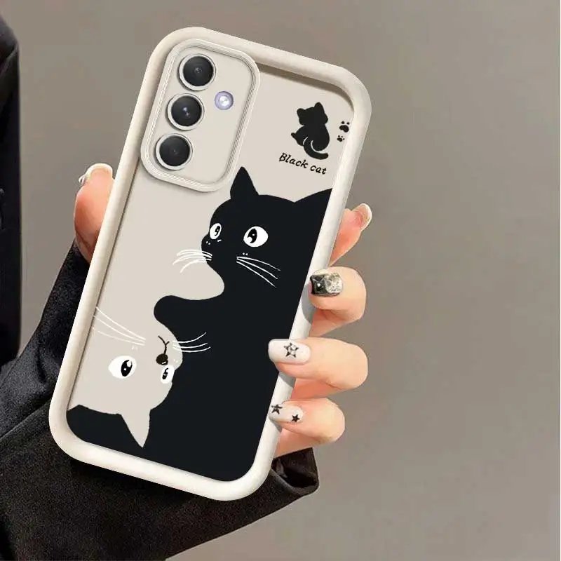 A55 Taichi Cat Sky Eye Ladder Phone Case For Samsung Galaxy A73 A72 A71 A70 A54 A53 A52 A51 A50 A35 A34 A33 A32 A31 Cover