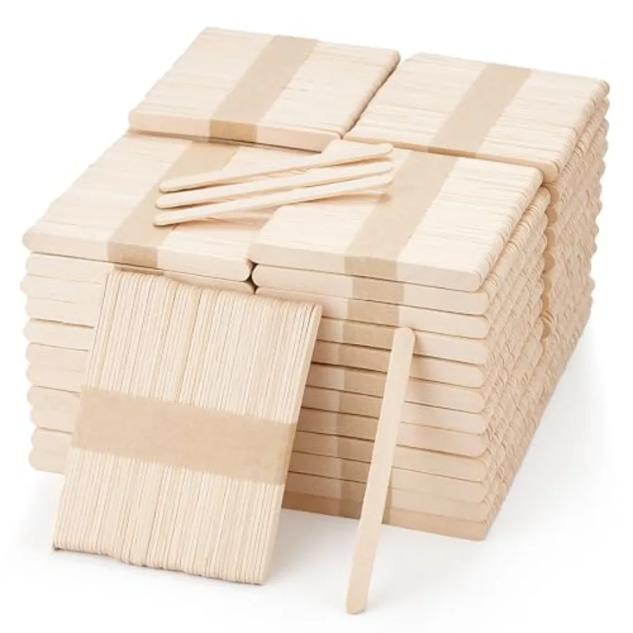 

2400 шт. палочки для мороженого для поделок 4,5 дюйма, деревянные палочки для рукоделия, палочки для мороженого из натурального дерева для вощения палочек для мороженого для волос Re