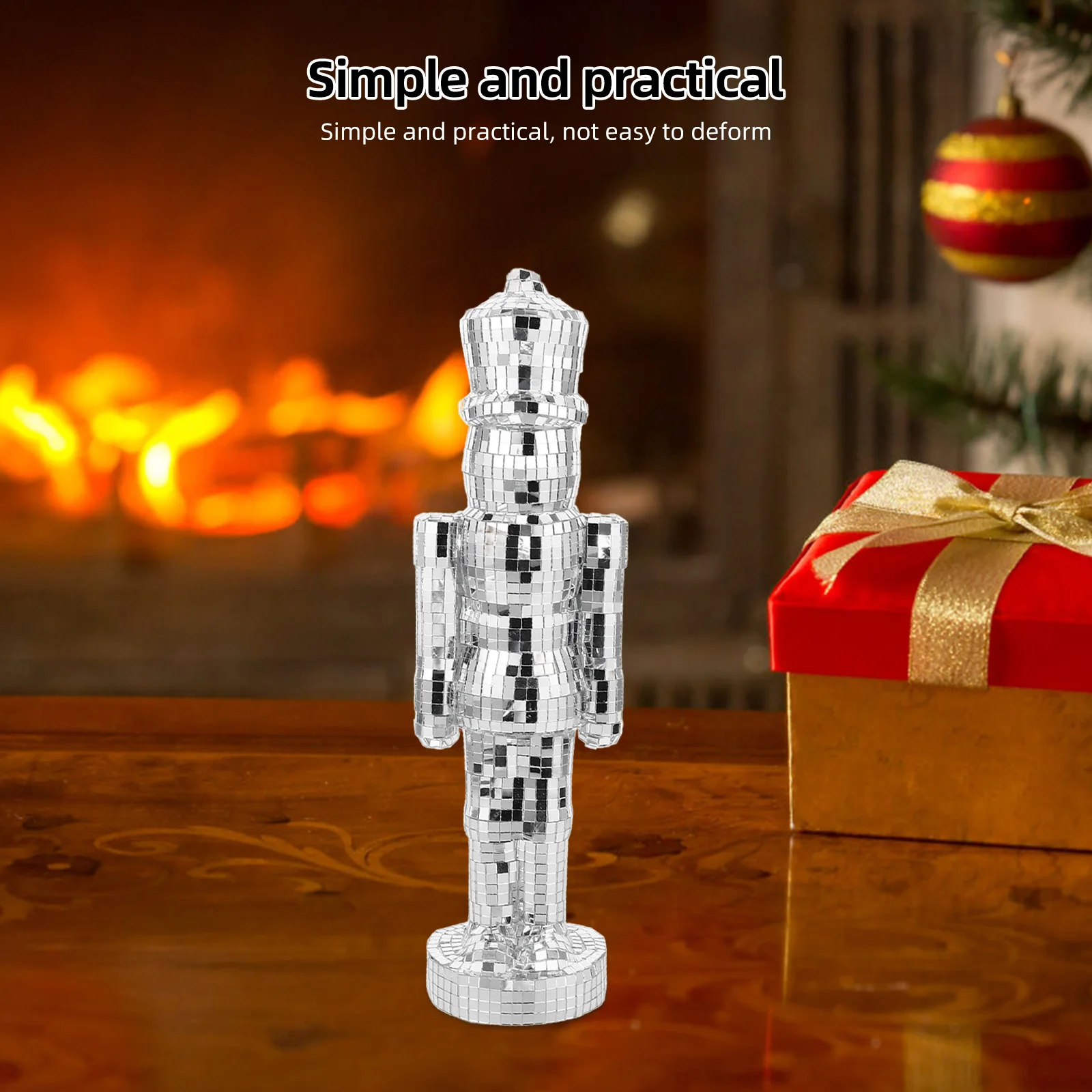 

Artistic Glass Figurine Nutcracker Christmas Centerpiece Home Decor Tree Figures Mantel Crystal