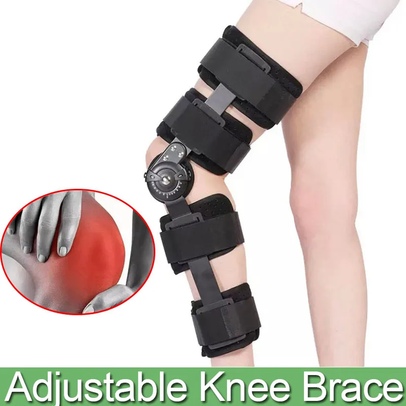 

Hinged Knee Brace Immobilizer Orthosis Stabilizer for ACL MCL PCL Injury, Medical Orthopedic Support Stabilizer After Surgery