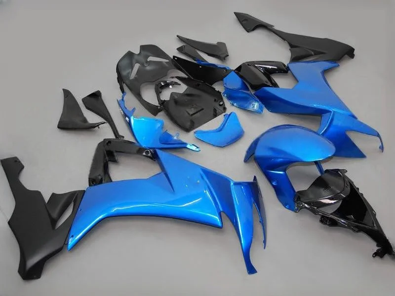 For Kawasaki Ninja ZX10R 08 09 10 Black blue fairing kit free custom fairings 2008 2009 2010 ZX-10R motorcycle