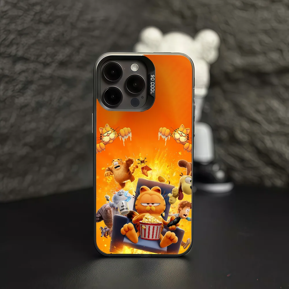 Coque de téléphone dessin animé g-garfield, étui de protection couleur IMD pour iPhone 12 11 13 14 15 16 17 Max Pro Plus Mini