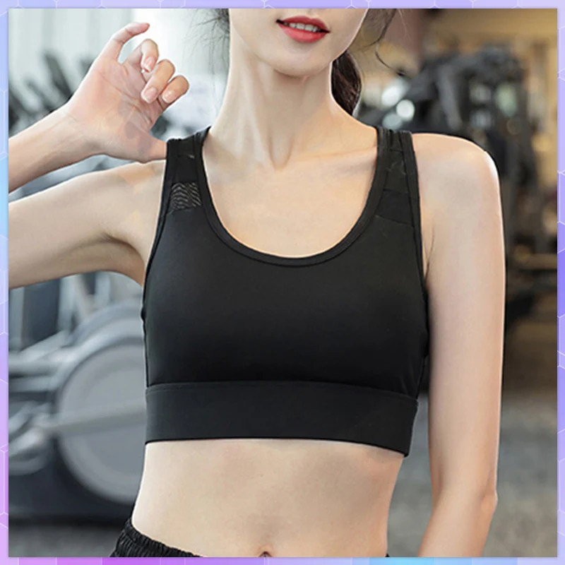 

Women's Sexy Sports Crop Tank Tops Seamless Built In Bra Tube Top With Cups Lingerie Elastic Push Up Bralette Tanks Camisole