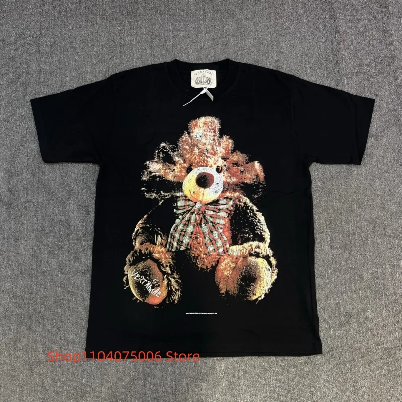 

Vertabrae Printed T-shirt Cute Bear Design Unisex Casual Fashion Top Soft Comfortable Fit