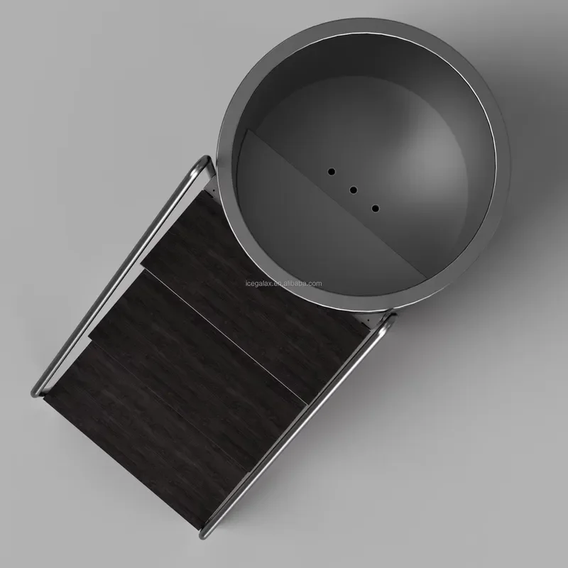 Premium Cold Plunge Tub, Stainless Steel & Wooden Ice Bath with Integrated Water Chiller for Sport Recovery