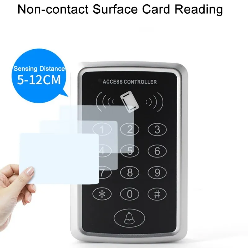 125KHz RFID Access Control Keypad EM Card Reader Support 1000 Users Door Access Control System Door Lock Opener Keyboard System