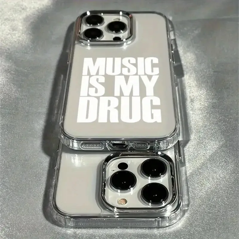 เคสโทรศัพท์ลายตัวอักษรภาษาอังกฤษสีขาว เหมาะสำหรับ iPhone 17 16 15 14 13 12 11Pro/Max/Plus ป้องกันการตกกระแทกและกันแรงสั่นสะเทือน