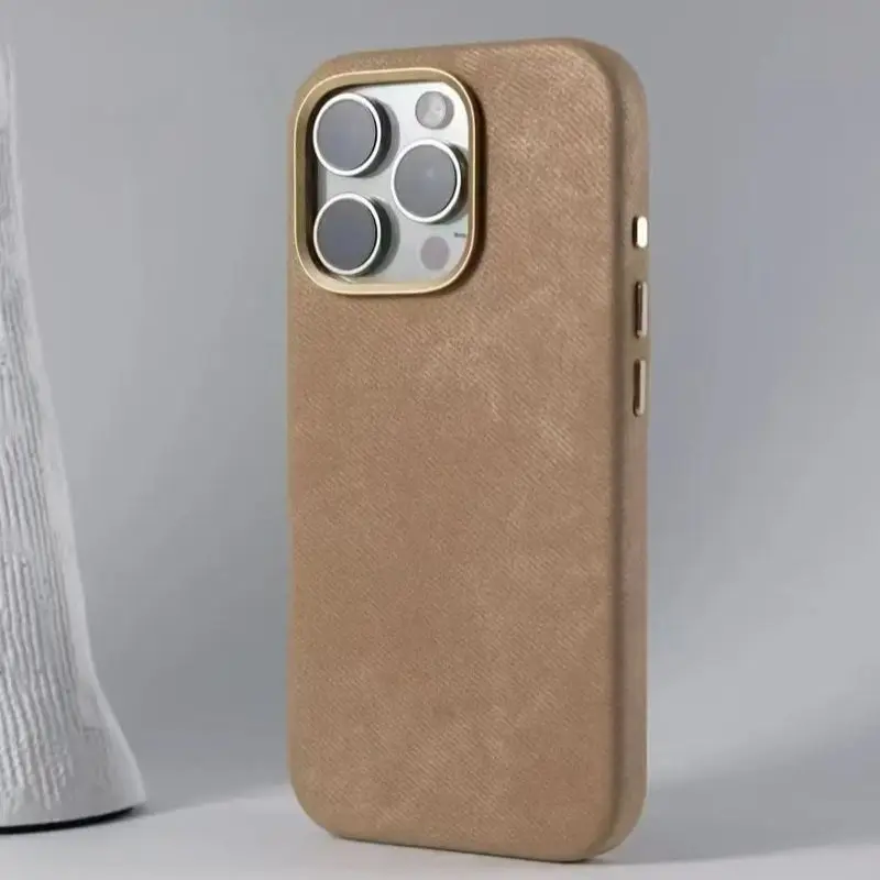 

Fiber Leather Magnetic Phone Case For iphone 15 14 13 12 16 Pro Max 16pro For MagSafe Wireless Charge Shockproof Back Cover