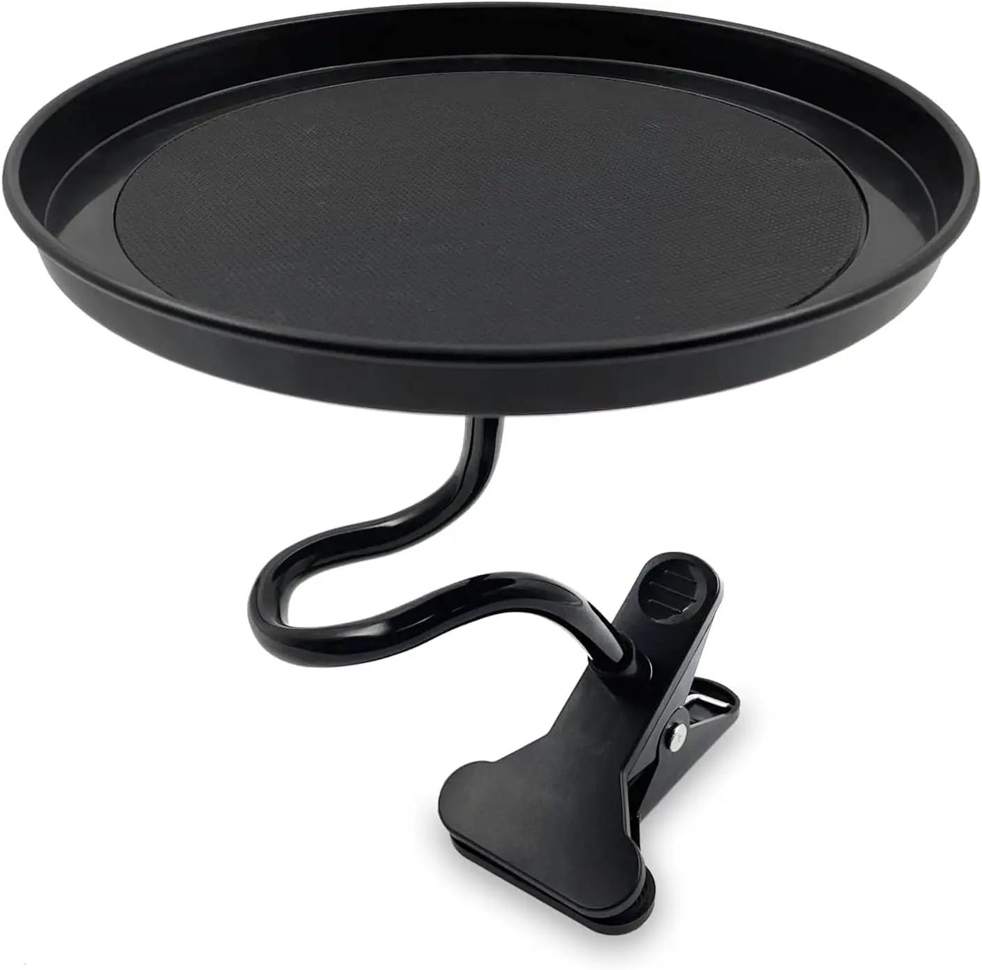 Adjustable Food Tray for Car 360° Non-Slip Swivel Car Food Table 8.7 Inch Diameter Swivel Car Tray Drink Cup Coffee Snacks Table