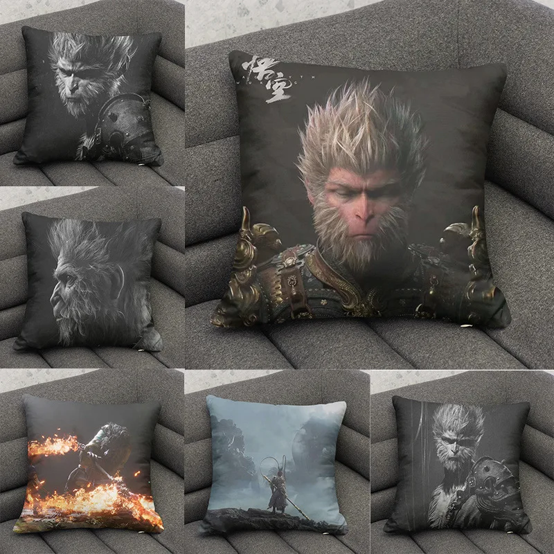 New Black Myth Wukong Game Peripheral Pillow Two-dimensional Square Sofa Cushion Kawaii Office Lunch Break Cushion Holiday Gift