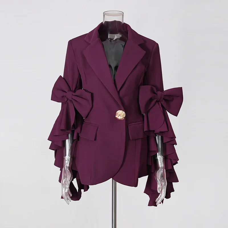 ZAMOR HIGH QUALITY 2026 Autumn Minimalist V-Neck Bow Spliced Blouse and Solid Dress Pants Set