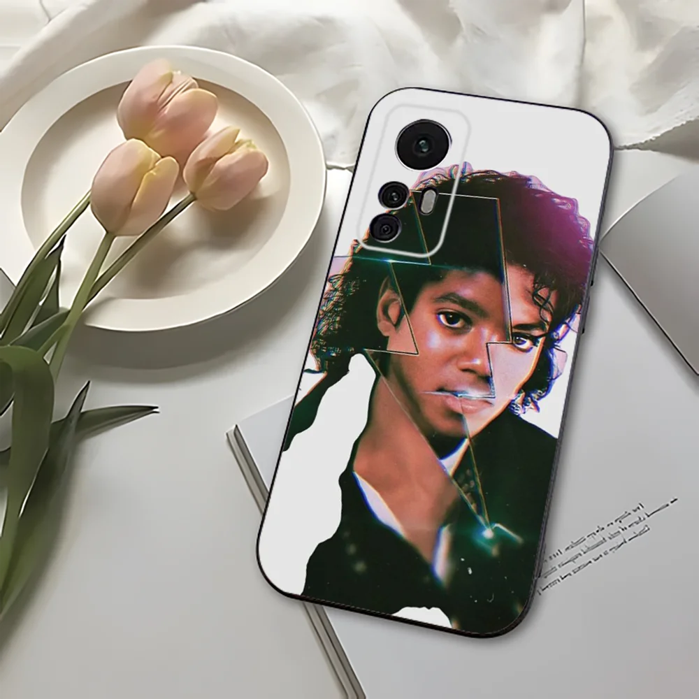 M-Michael Jackson Legendary Singer Phone Case For Xiaomi 11 Redmi Note 11 5G 8T 9A 9 10T Note8Pro Note9 12SUltra Black Case