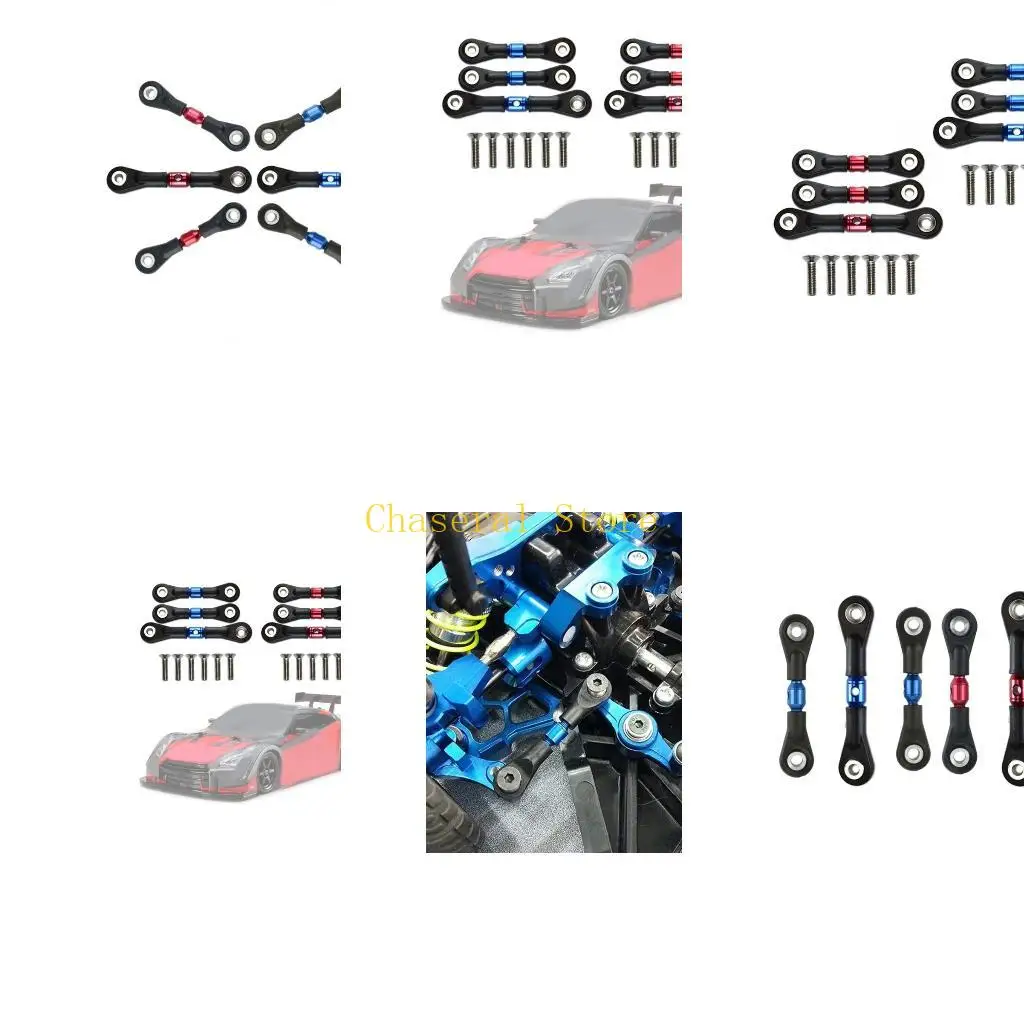 

E7CE 3Pcs Steering Pull Rod Servo Rod Set for TT02/02T RC Drifting Car Accessories