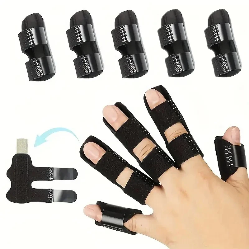 Tala de fixação de dedo, cinta de alisamento, fratura ajustável do dedo, equipamento de proteção, alisamento de dedo/articular, reutilizável