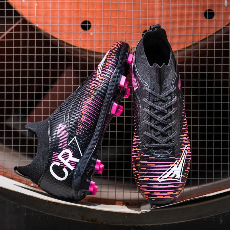 

Men Soccer Shoes Professional Non-Slip Ultralight Outdoor Sport Long Spikes Football Boots Cleats Comfortable Grass Adult Cleats