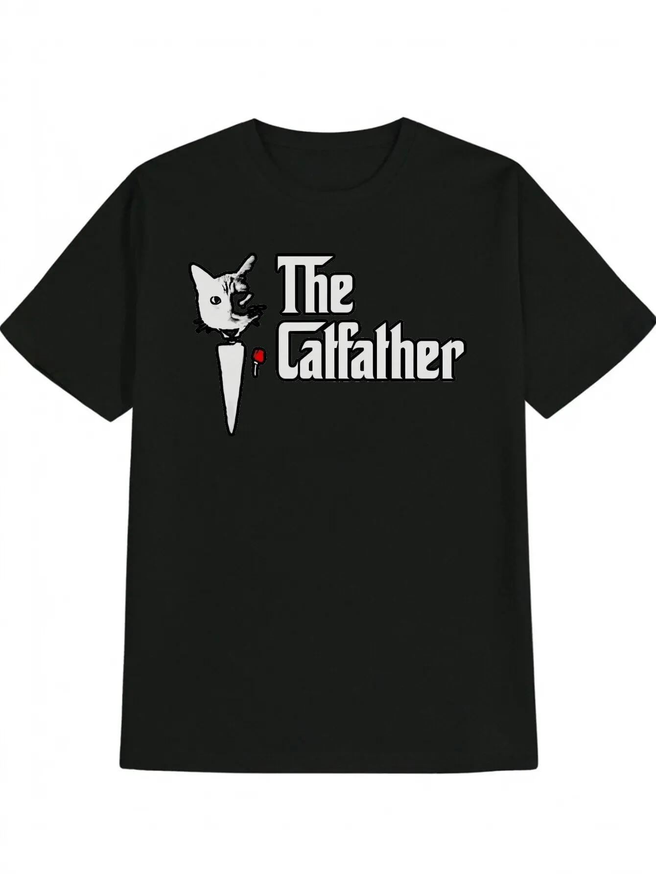 

Cat Father Graphic Printing Summer Autumn and Winter Pure Cotton Casual and Comfortable Men's and Women's T-shirts Short Sleeves