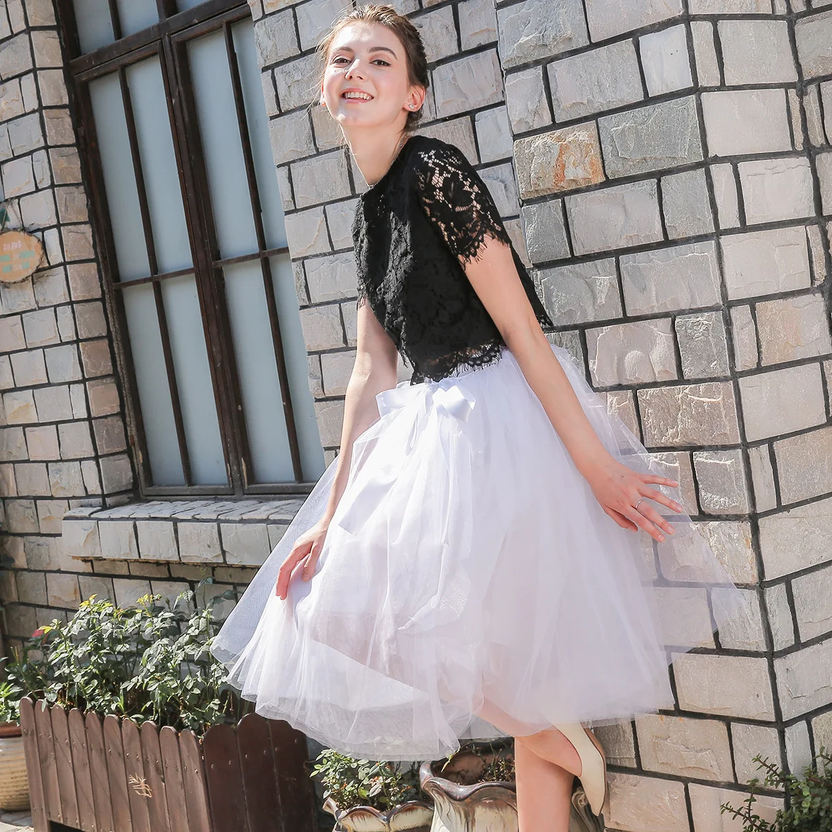 Multicolor 6-layer 65CM Mesh Skirt Ballet Tutu Skirt 4 Meters Oversized Bridesmaid Gauze Skirt Petticoat Underskirt  Underskirts