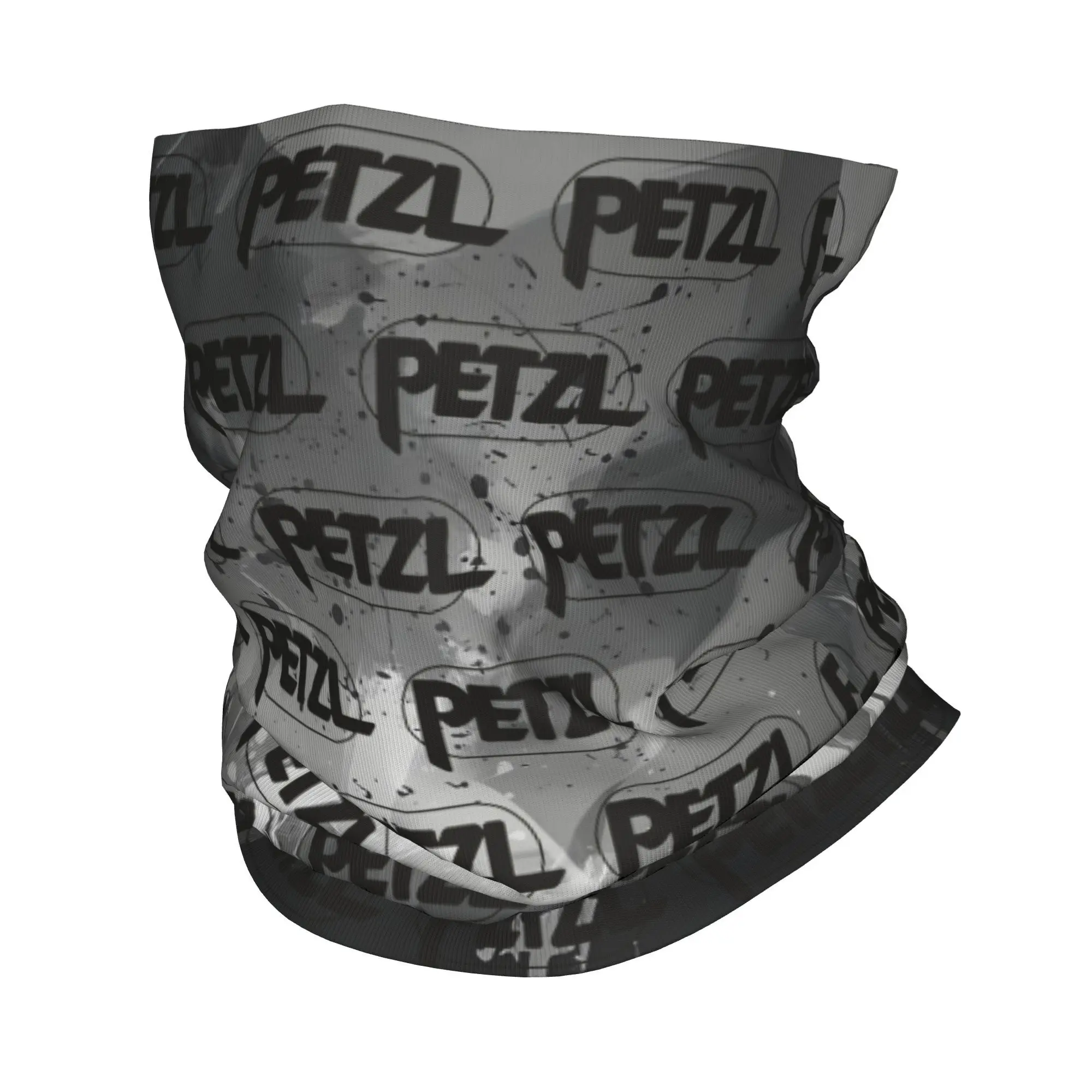 Bandana deportiva P-Petzls negra personalizada, polaina para el cuello para senderismo, caza, mujeres, hombres, patrón de moda, bufanda envolvente, pasamontañas más cálido