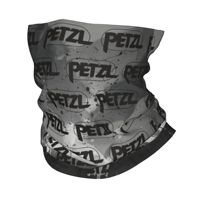 Custom Black P-Petzls Sport Bandana Neck Gaiter for Hiking Hunting Women Men Fashion Pattern Wrap Scarf  Balaclava Warmer