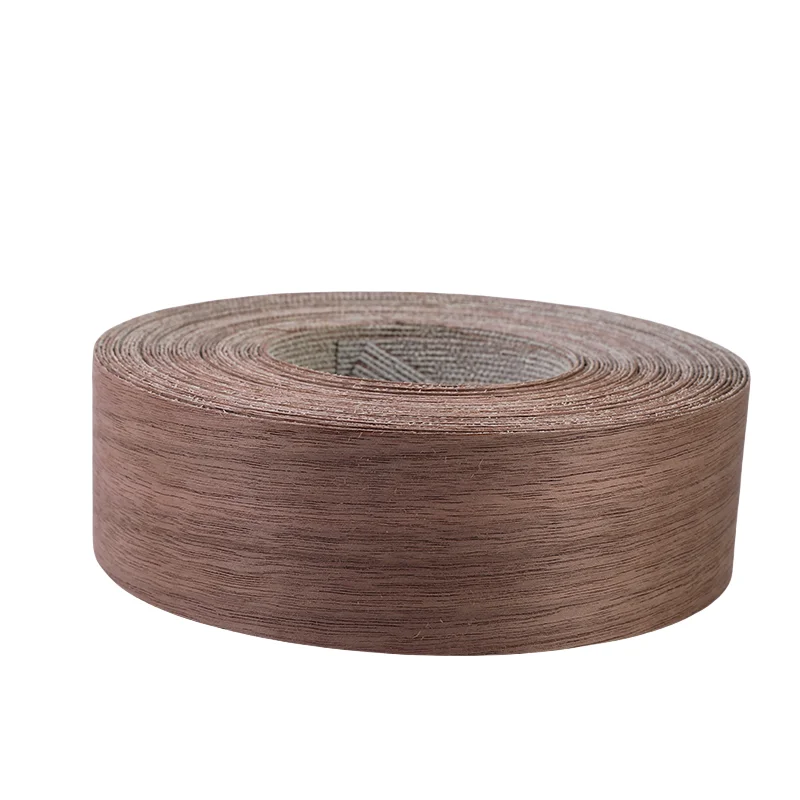 1-1/2 Inch Black Walnut Wood Edge Banding, Pre-glued Plywood EdgeBanding Roll, Iron on Adhesive Flexible Veneer Edging