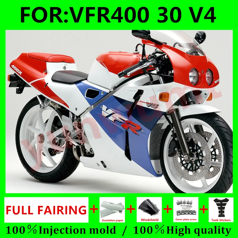 Motorcycle ABS Fairing Bodywork KIT Fit For Honda VFR400 NC30 1988