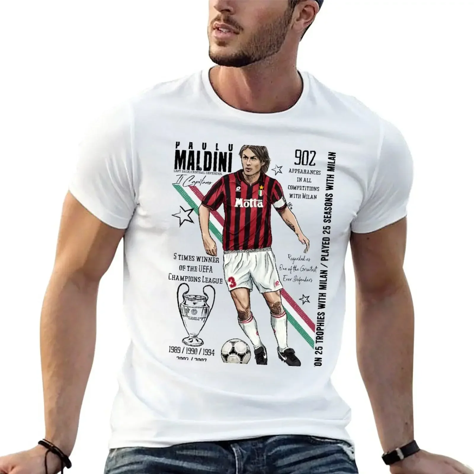 New fashion heavyweight vintage Summer Maldini - ll Capitano T-Shirt oversized animal prinfor boys sublime mens tall t shirts