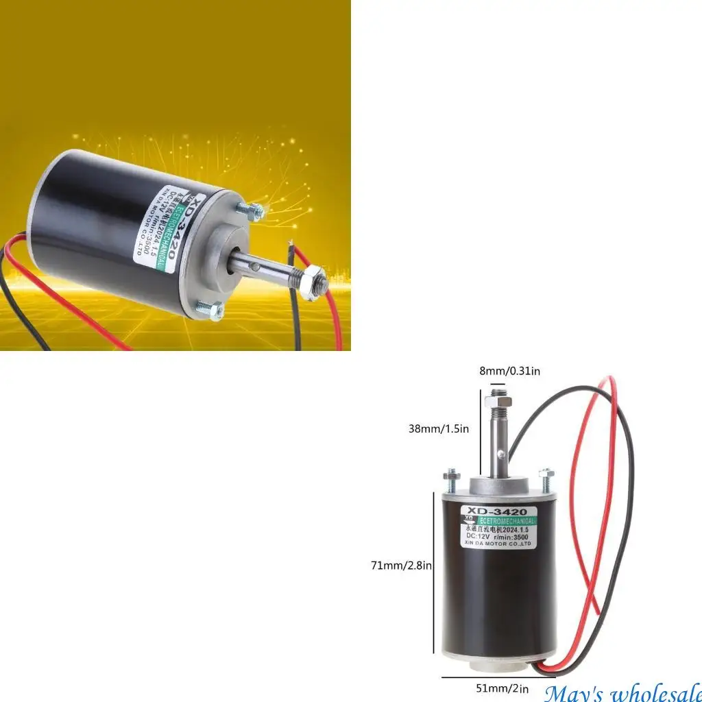 

High Speed Reversible Motor Powerful 30W Permanent Magnets Motor 12V Motor Electric Gear Motor fit for DIY Generators 448A