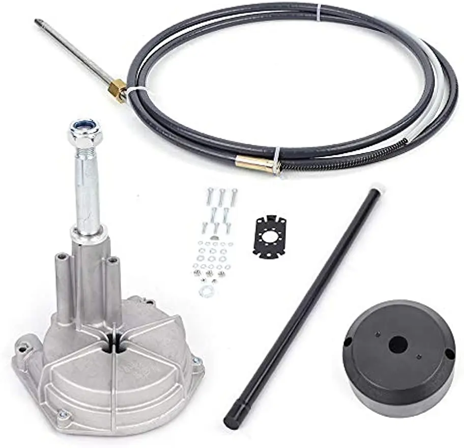 

12" Inboard Marine Engine Turbine Boat Rotary Cable Mechanical Steering System Rotary Steering System Shaft Outboard Kit