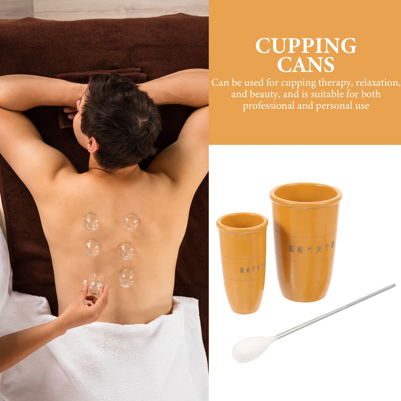 

1Set Bamboo Cupping Jars Durable Reusable Massage Cups Salon Muscle Therapy Cupping Supplies Bamboo Massage Cup